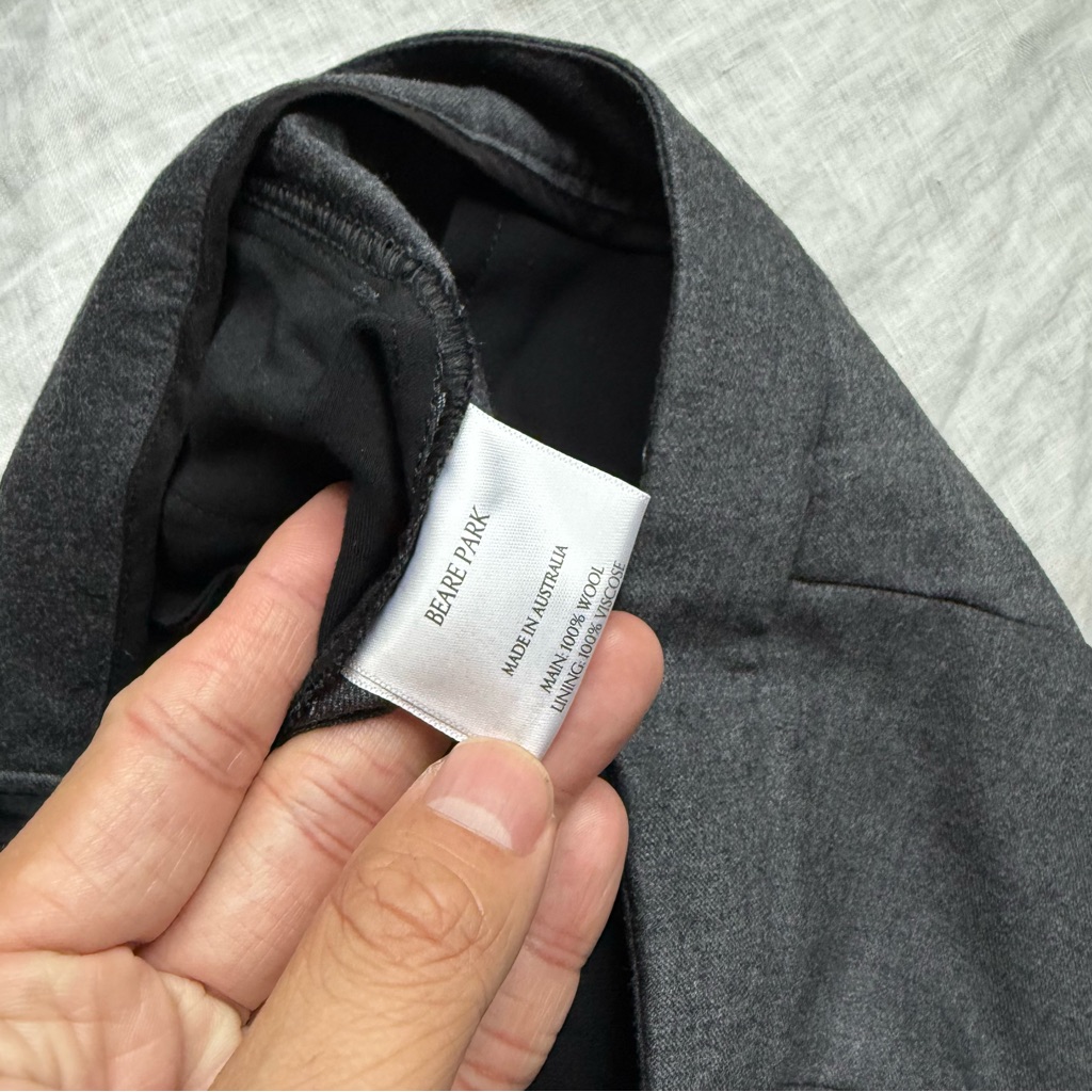 Nwt Beare Park Grey Wool Straight Leg Trousers — image 7 of 7